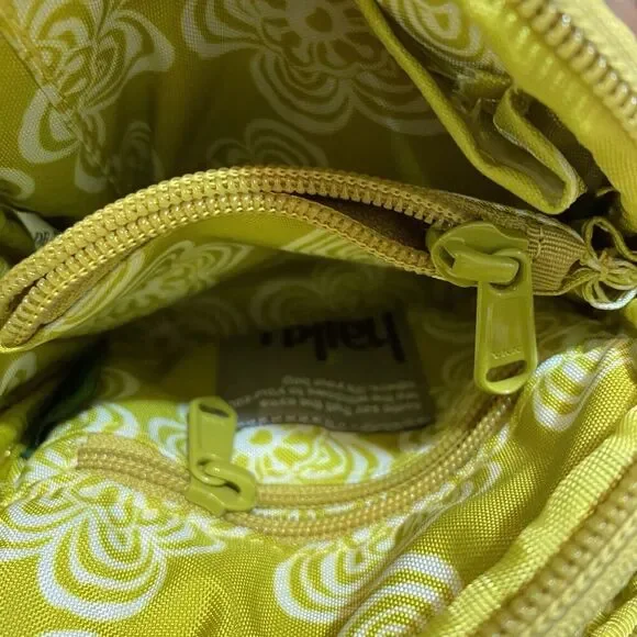 Haiku crossbody bag green multi-pockets 6 x 6.5" detachable strap 27" small - Picture 8 of 10